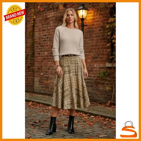 Merino Wool Blend Pullover Sweater Long Sleeve Crewneck Fall Winter - Picture 6 of 8